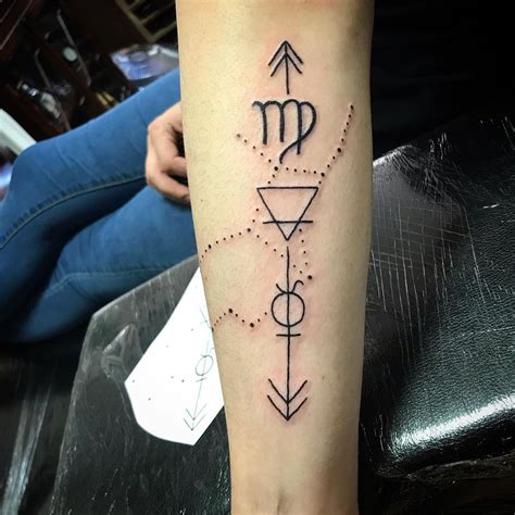 tattoo of virgo zodiac sign|virgo maiden symbol tattoo.